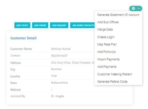 customer information dashboard